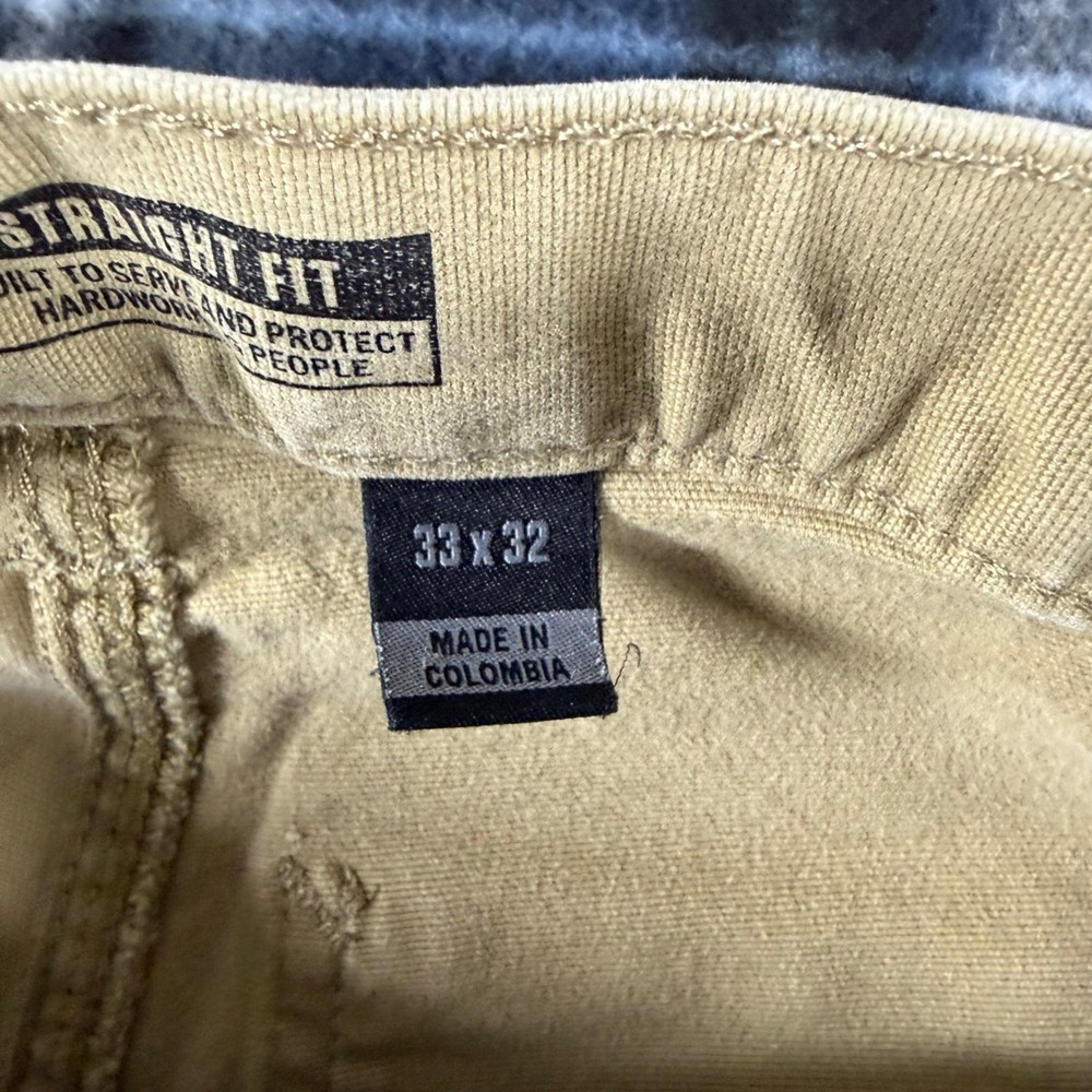 Carhartt Rugged Flex Straight Fit Canvas Work Pants Tan 33x32 102821 253 - Picture 10 of 10